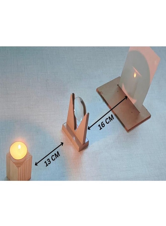ESPtronics Convex Lens Candle Experiment Science Kit for School Kids and Class 12 Students Physics Project Working Model Materials - Image 2